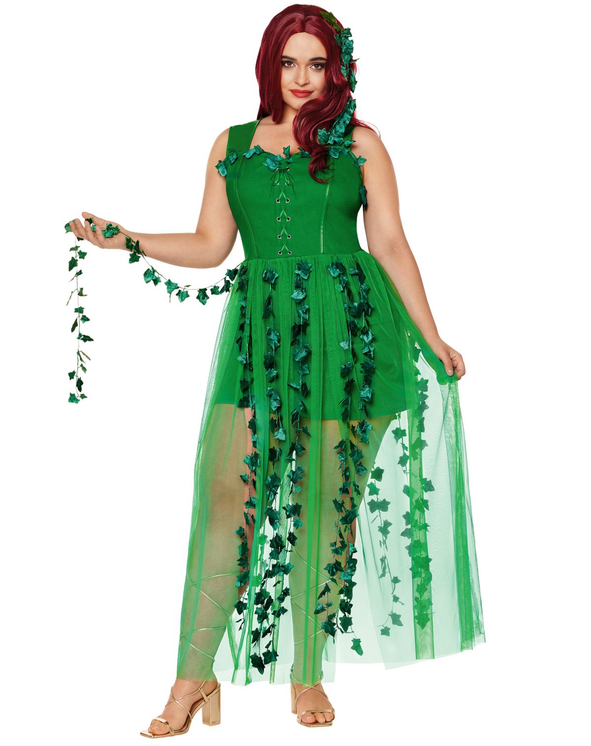 Adult Poison Ivy Plus Size Dress Costume - DC