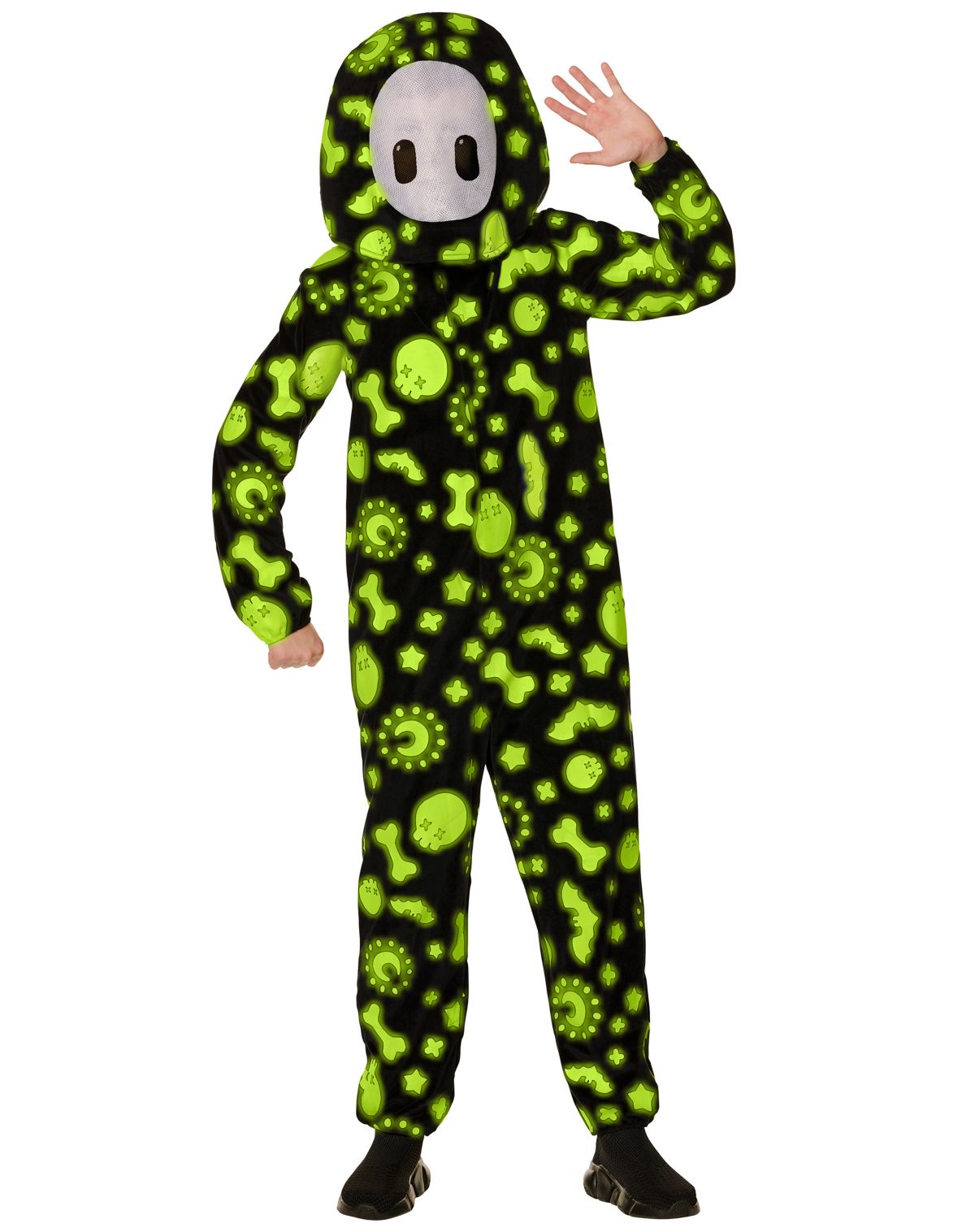 Kids Glow in the Dark Spooky Doodles Jumpsuit Costume - Fall Guys