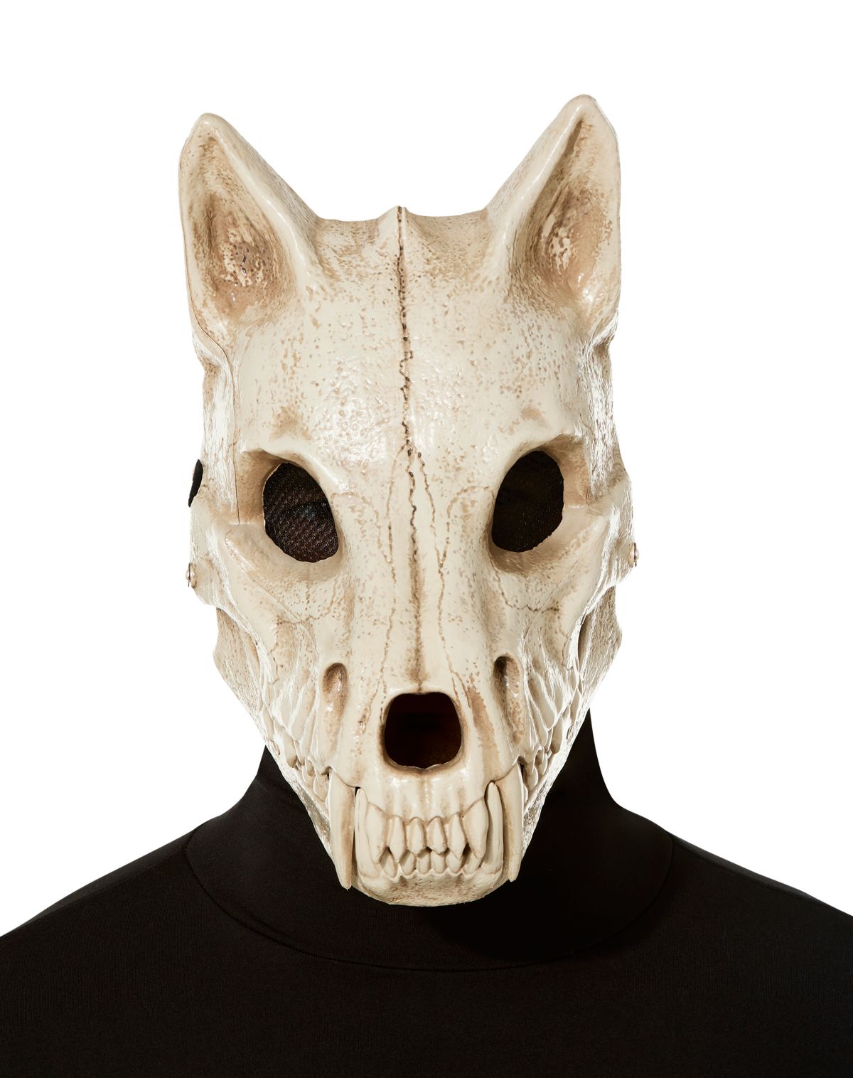Skeletal Wolf Half Mask