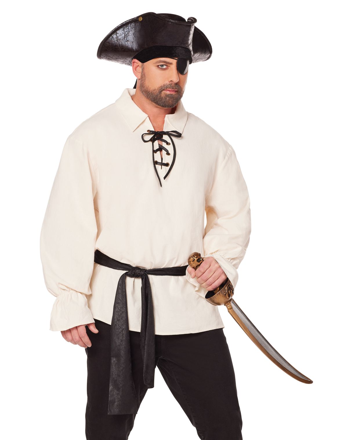 Pirate Shirt and Belt Plus Size Costume Kit