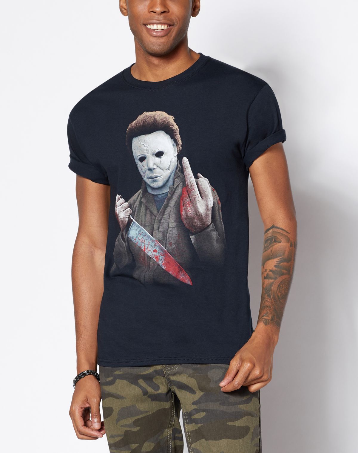 Middle Finger Michael Myers T Shirt - Halloween