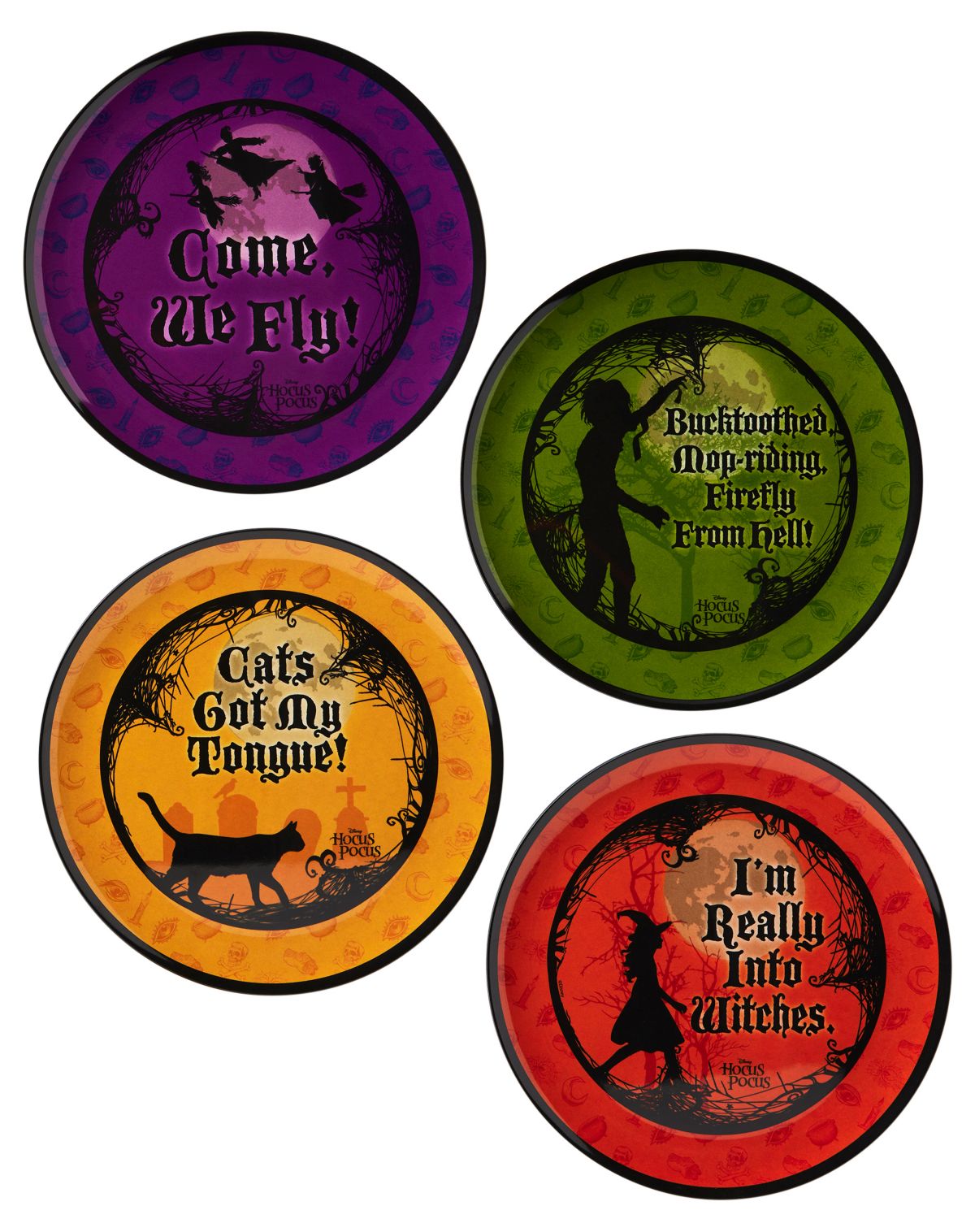 Cats Got My Tongue Hocus Pocus Plates - 4 Pack