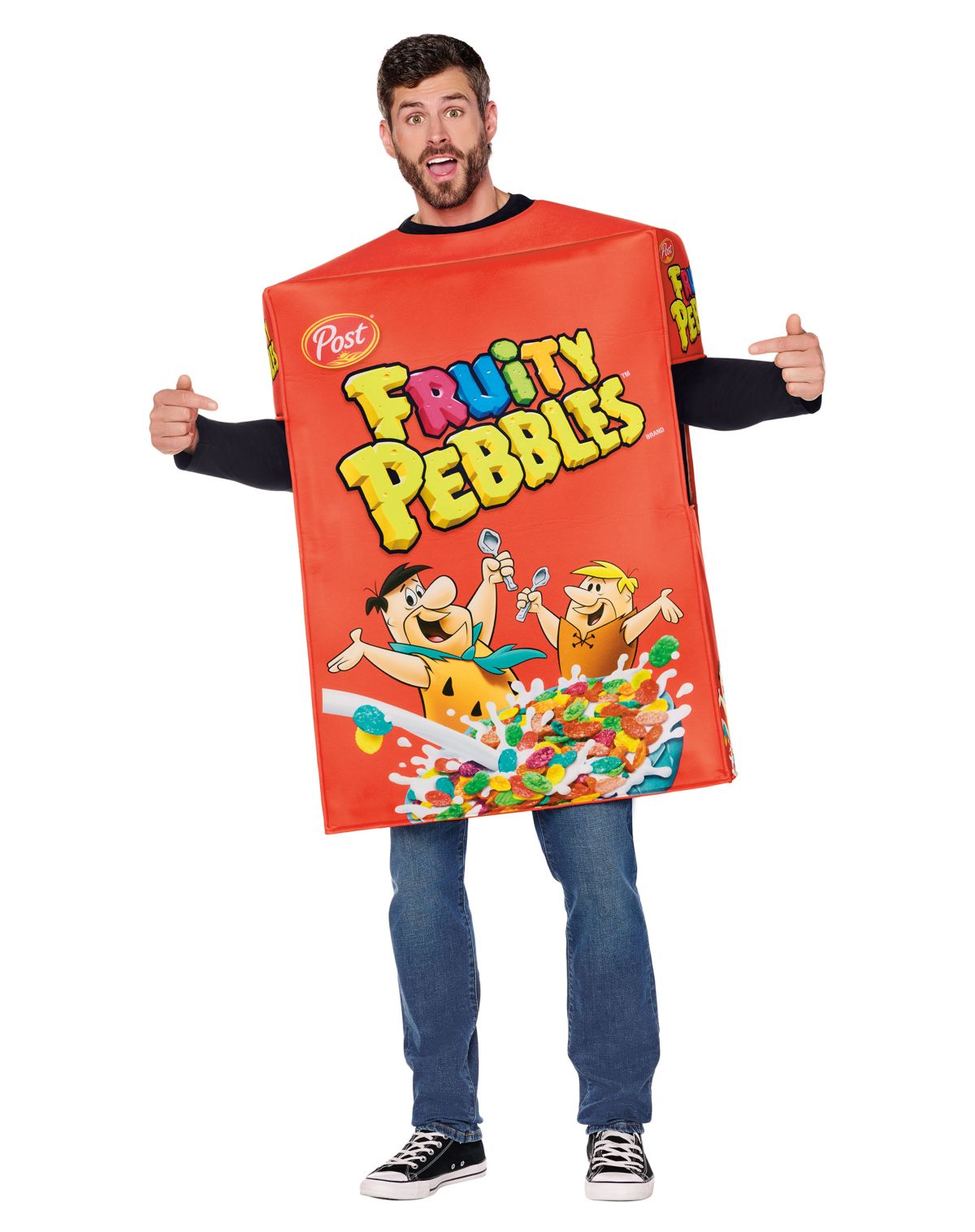 Adult Fruity Pebbles Cereal Box 3D Costume