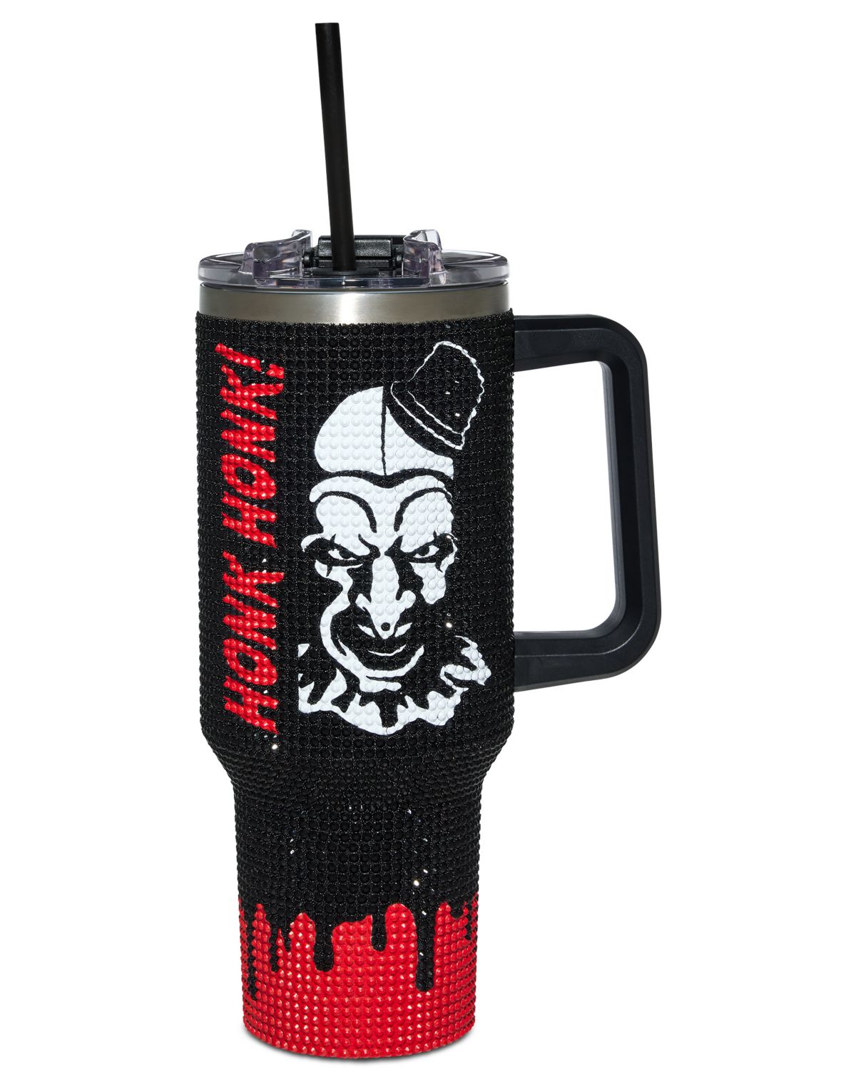 Art the Clown Bling Tumbler with Straw 40 oz. - Terrifier