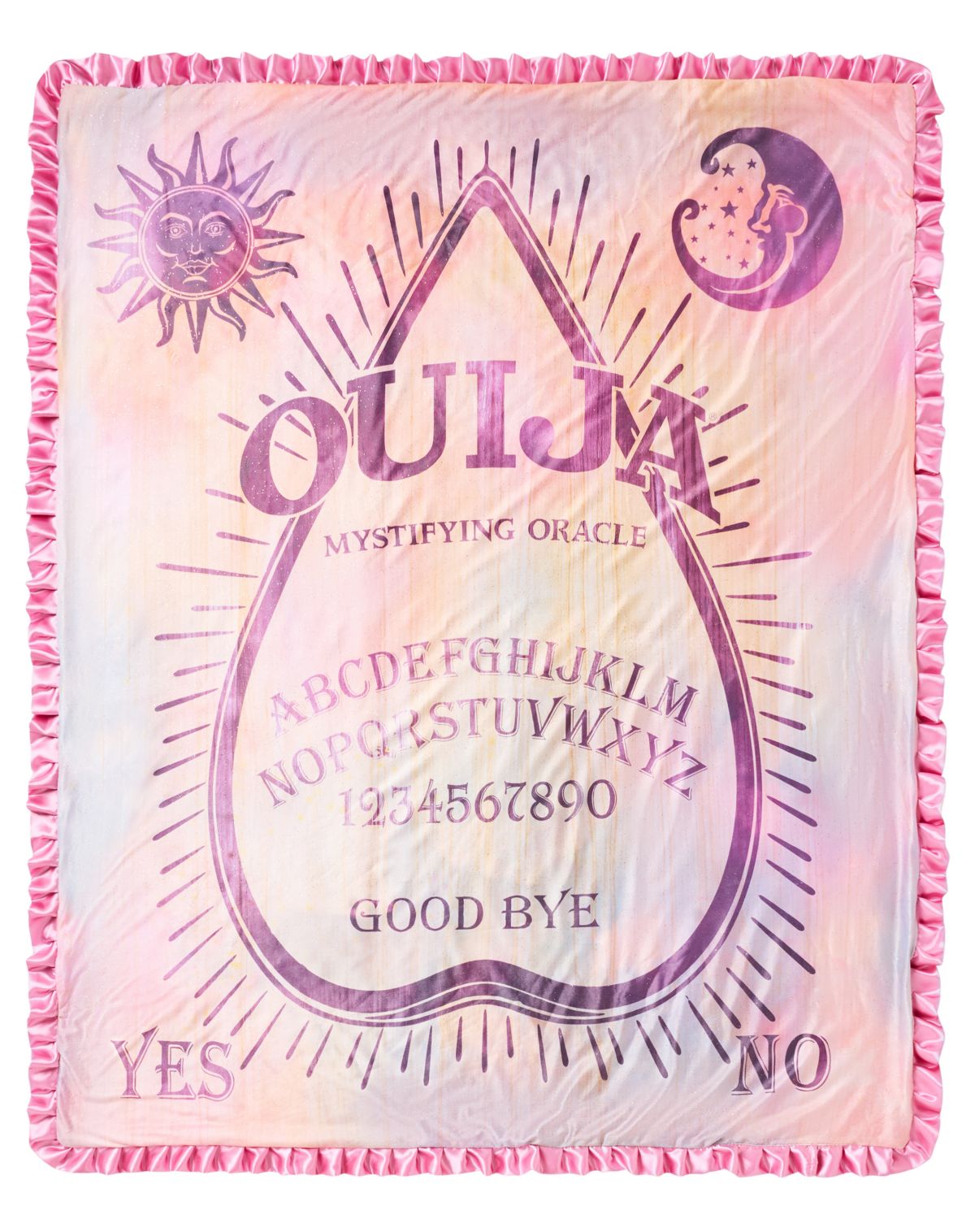 Pink Ouija Ruffle Fleece Blanket