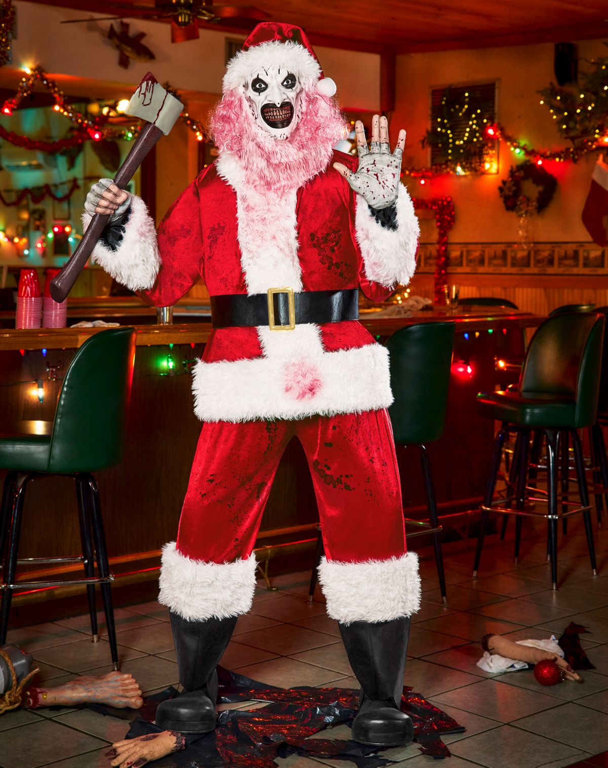 6 Ft 3 In Art the Clown Santa Claus Animatronic - Terrifier 3