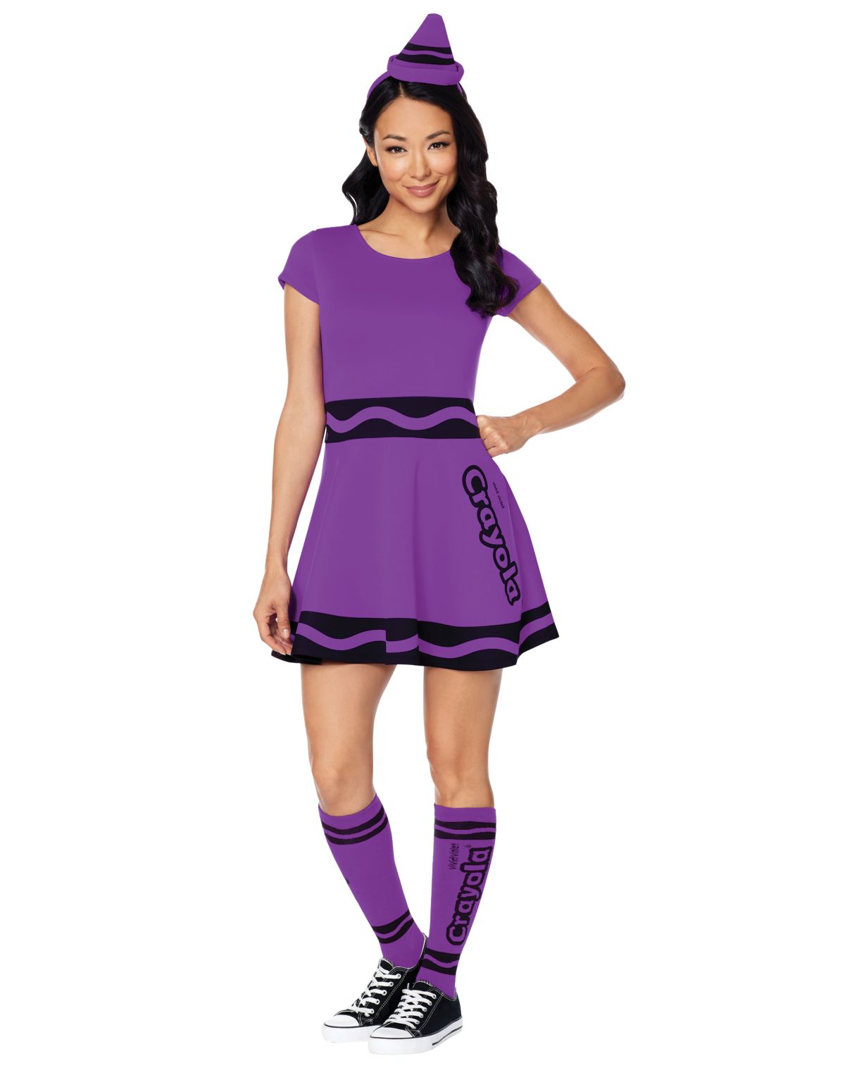 Adult Vivid Violet Crayon Dress Costume -  Crayola