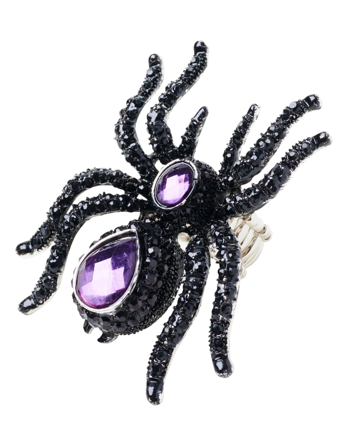 Purple Gem Spider Ring