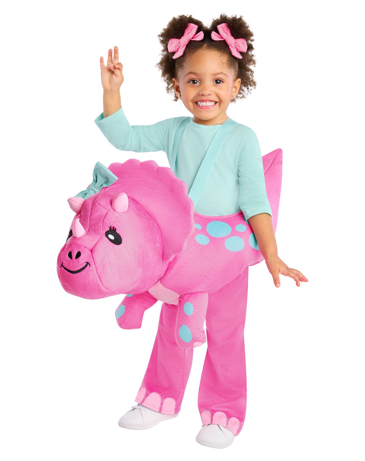 Toddler Pink Dino Ride-Along Costume