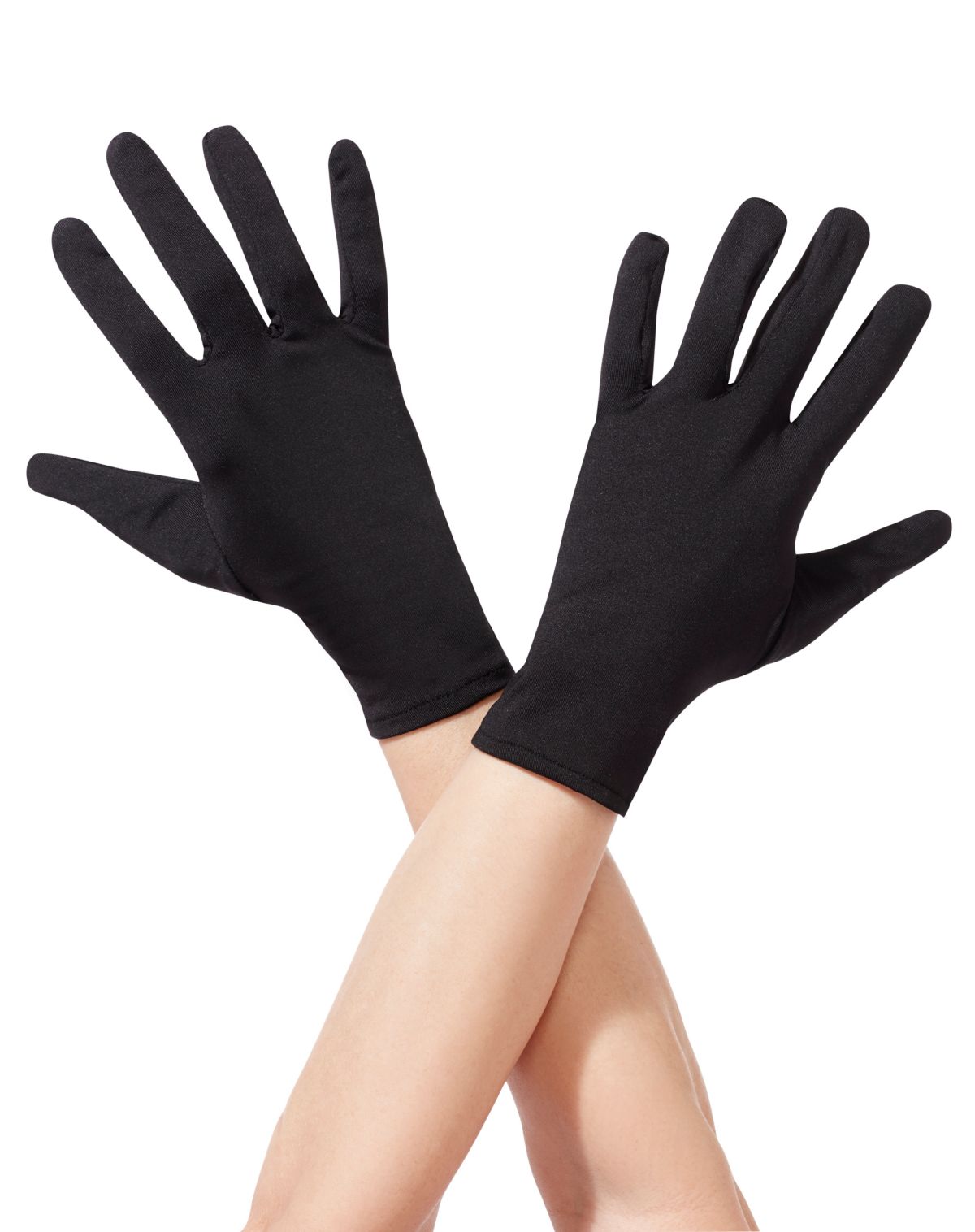 Short Black Gloves