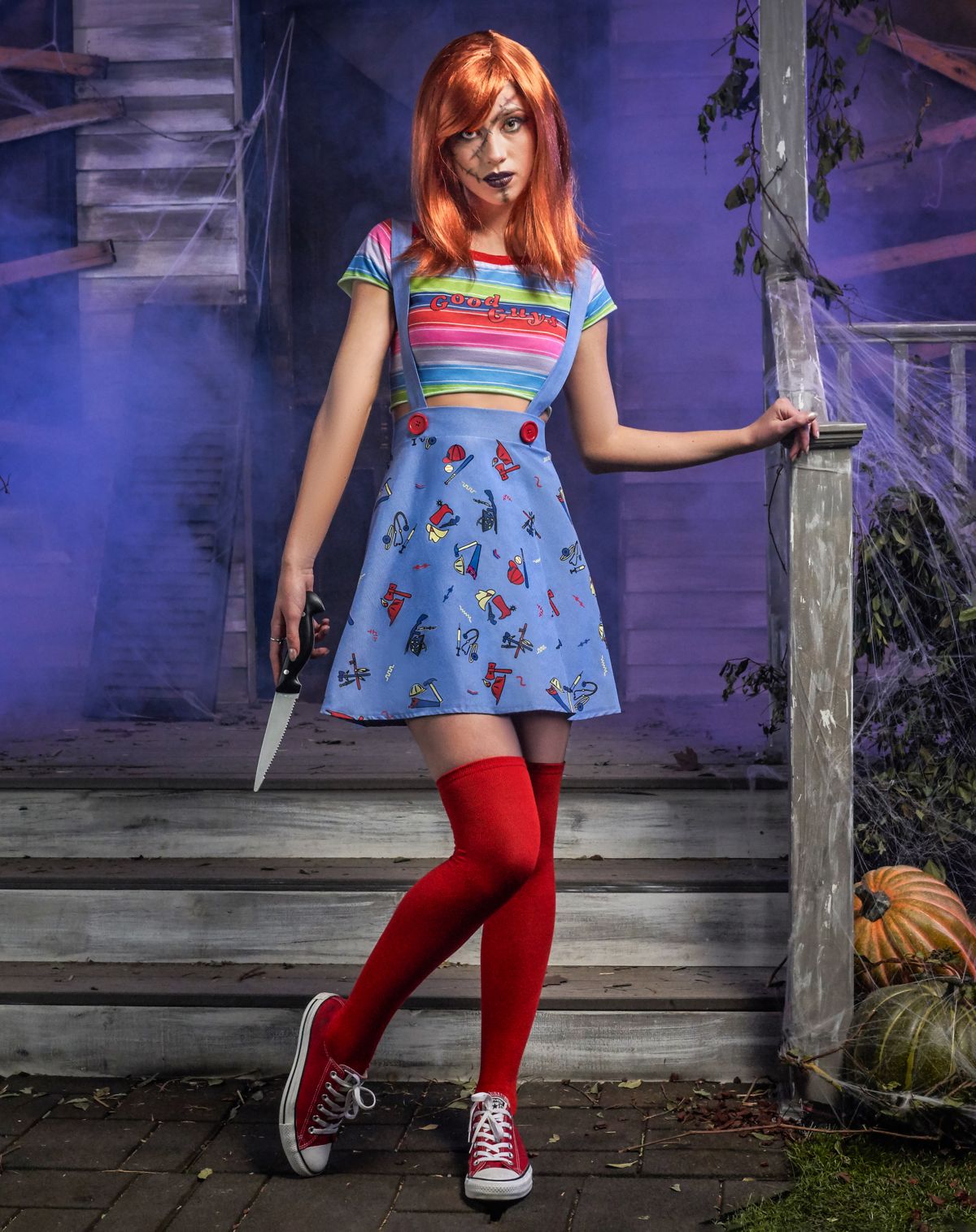 Adult Plus Size Chucky Good Guys Skirt Costume