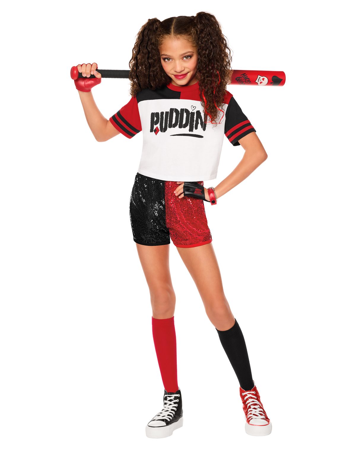 Kids Harley Quinn Puddin Shorts Costume - DC Villains
