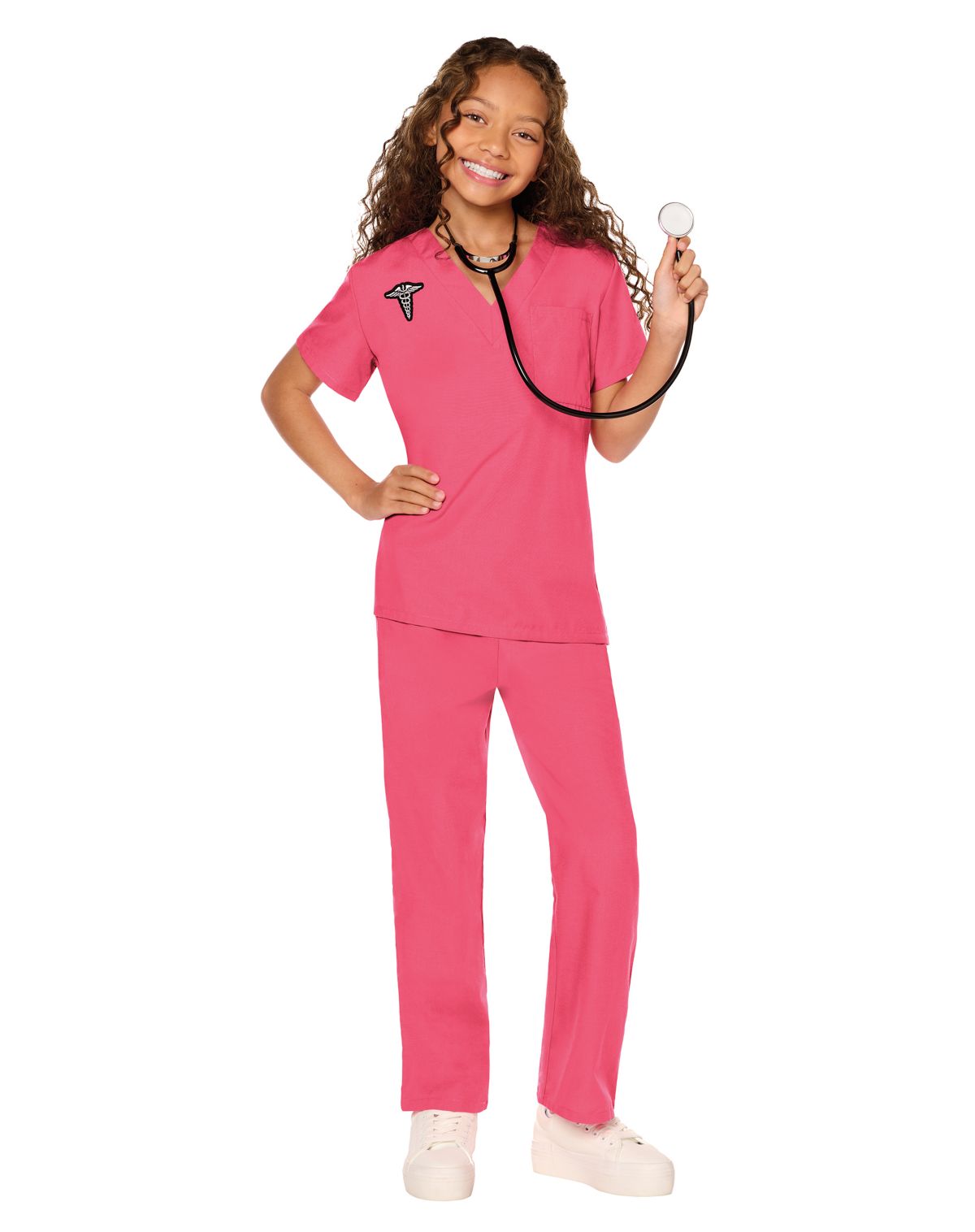 Kids Pink Medical Scrubs Costume