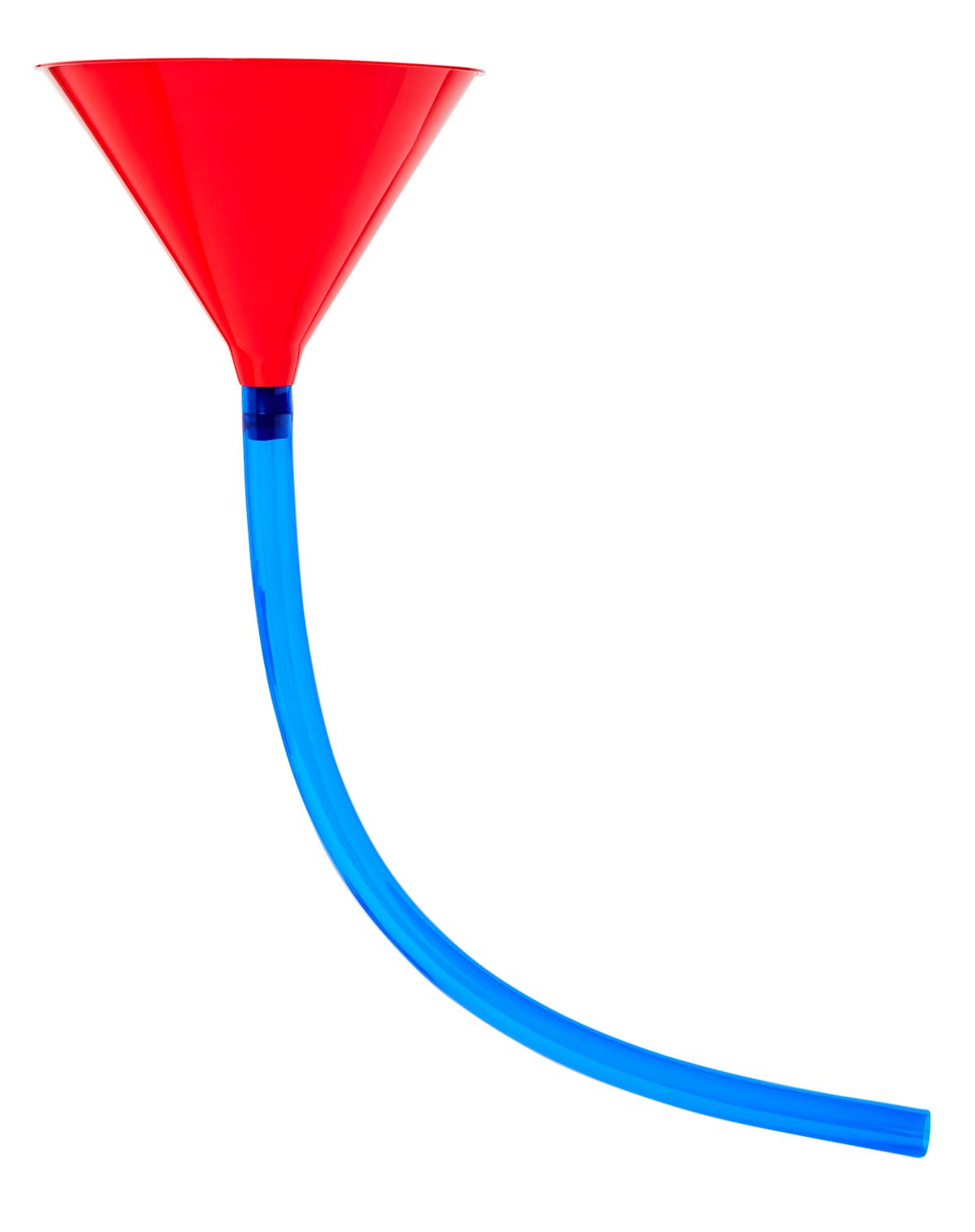 Red and Blue Beer Funnel