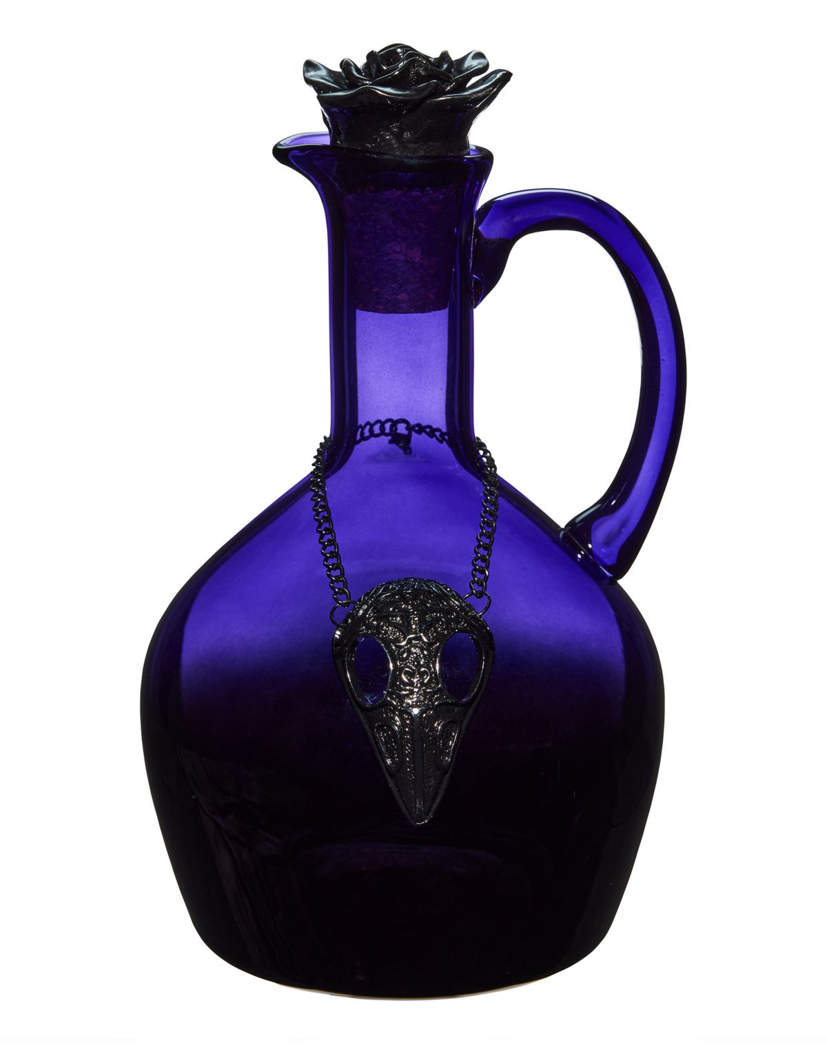 Purple Gothic Glass Rose Decanter