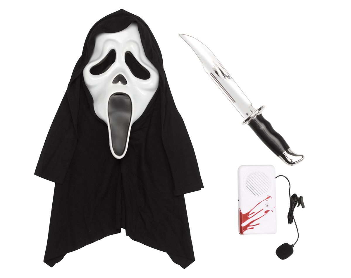 Ghost Face Costume Kit with Voice Changer