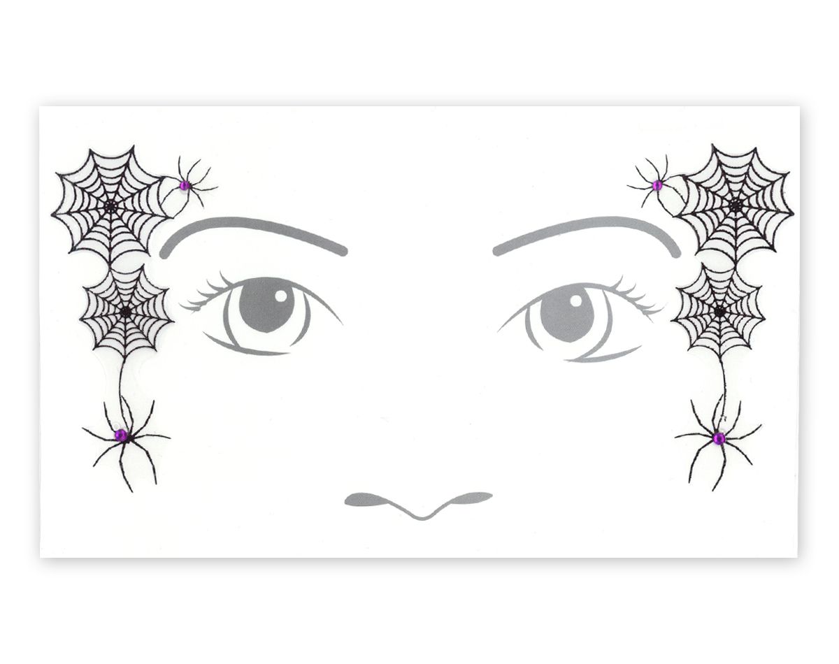Kids Witch Face Tattoo Decal