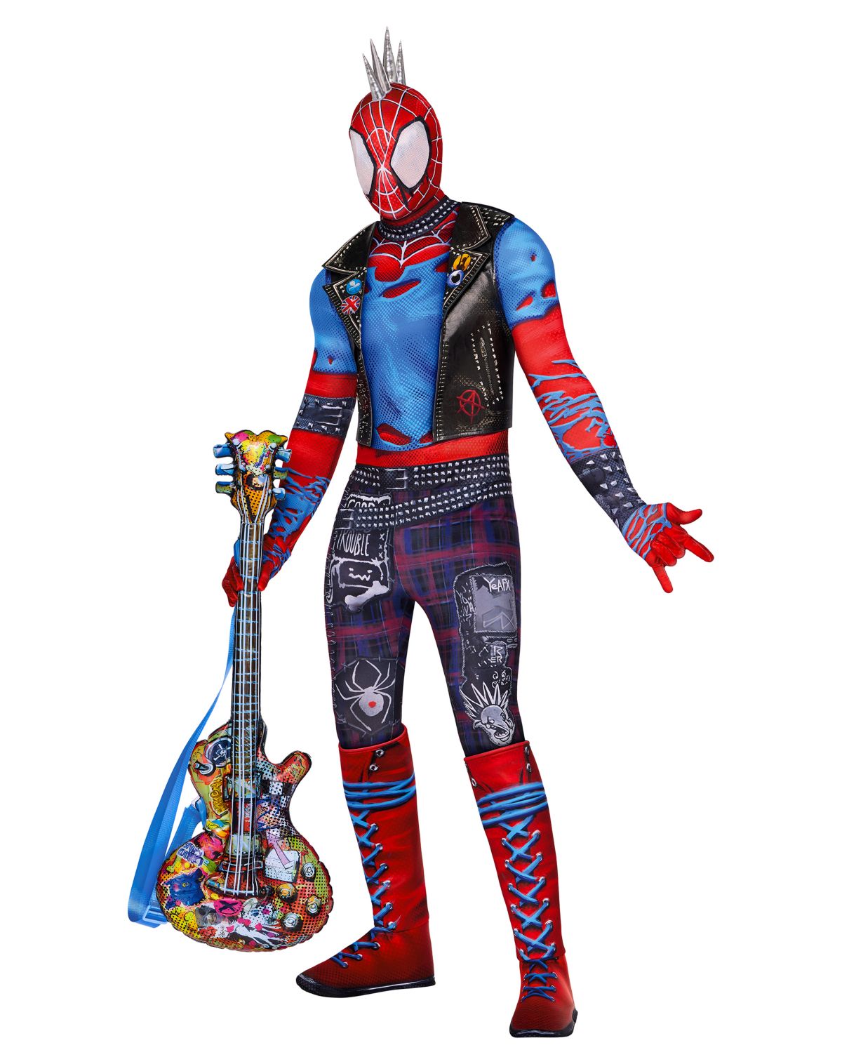 Adult Spider-Punk Jumpsuit Costume - Spider-Man: Across the Spider-Verse