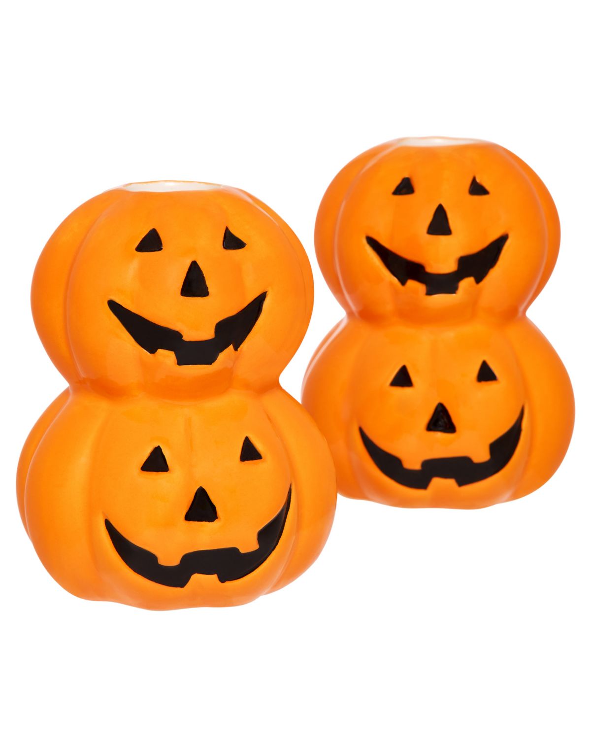 Stacked Pumpkin Candle Holders - 2 Pack