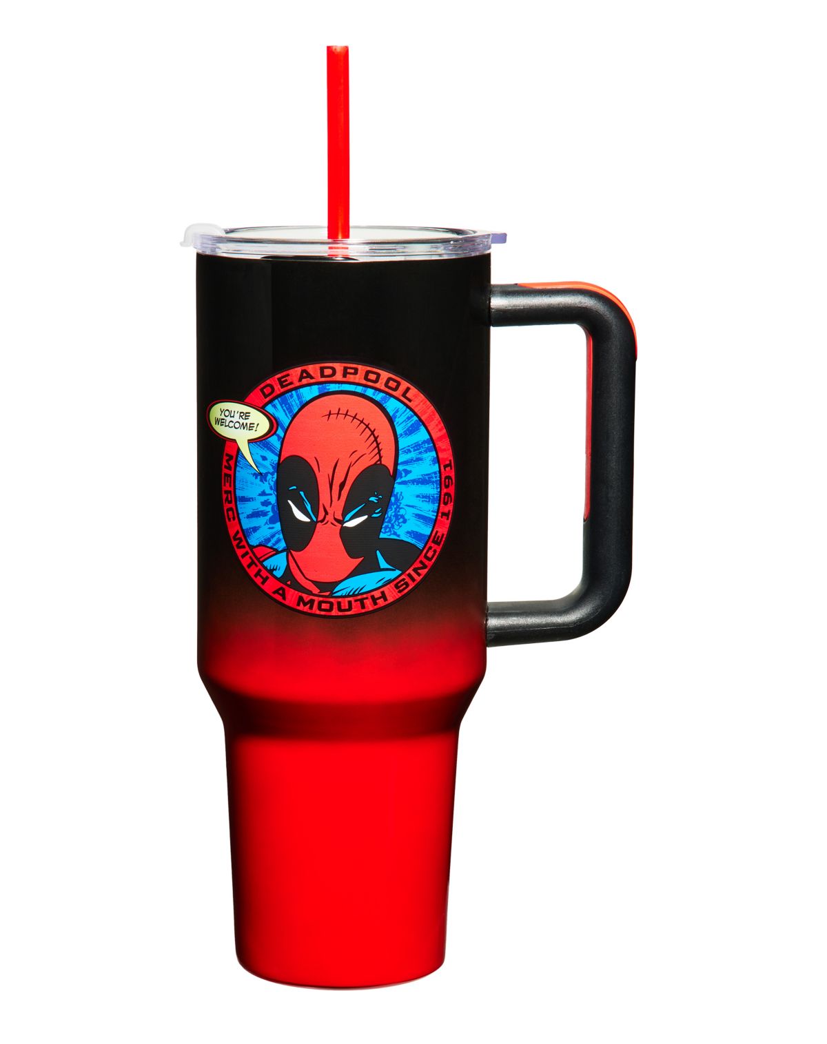 Deadpool Merc with A Mouth Cup with Straw - 40 oz.
