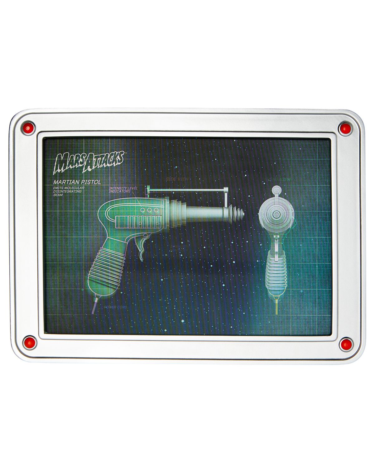 Martian Pistol Blueprint Sign - Mars Attacks