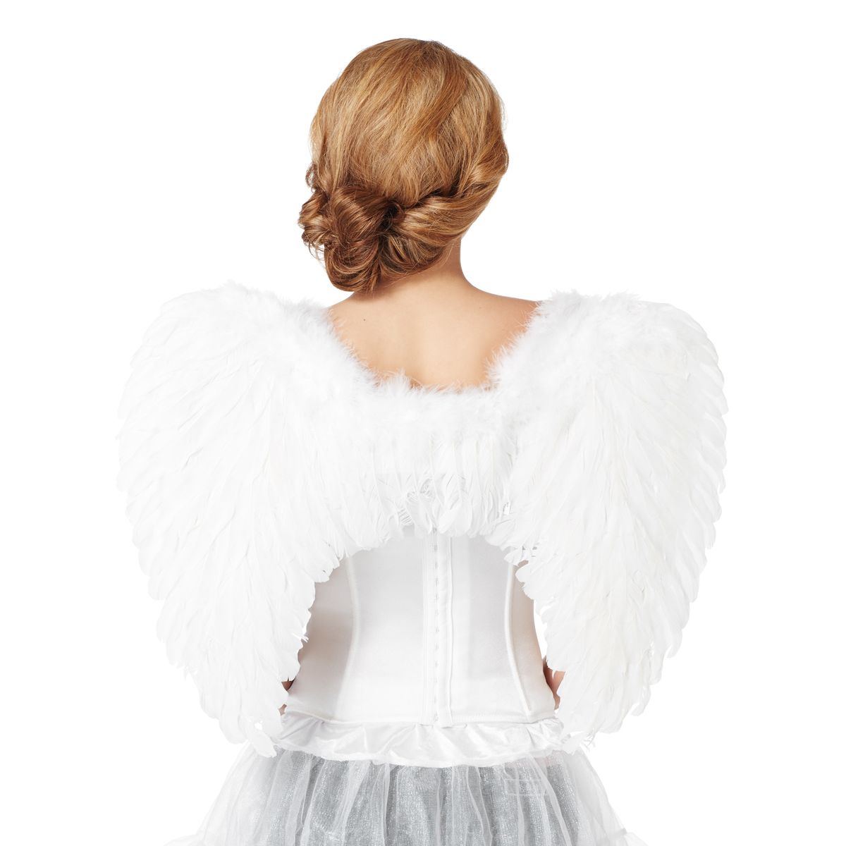 White Faux Feather Wings