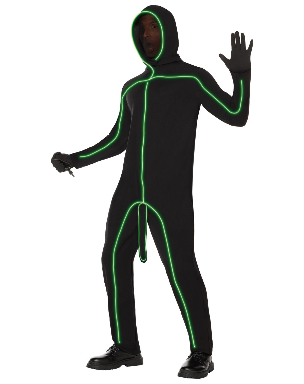 Adult Light-Up Crude Stick Figure Costume
