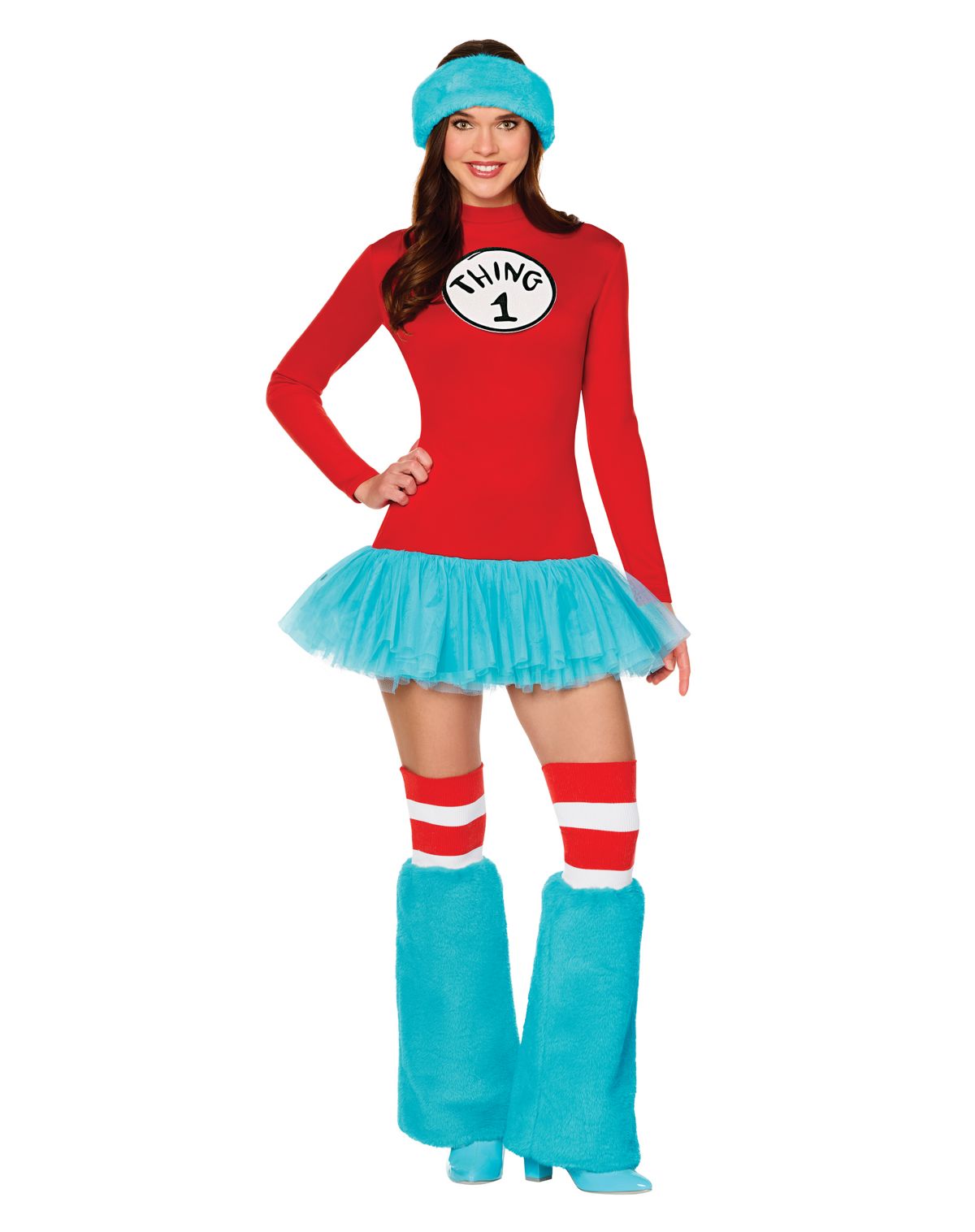 Adult Thing 1 Thing 2 Dress Costume - Dr. Seuss