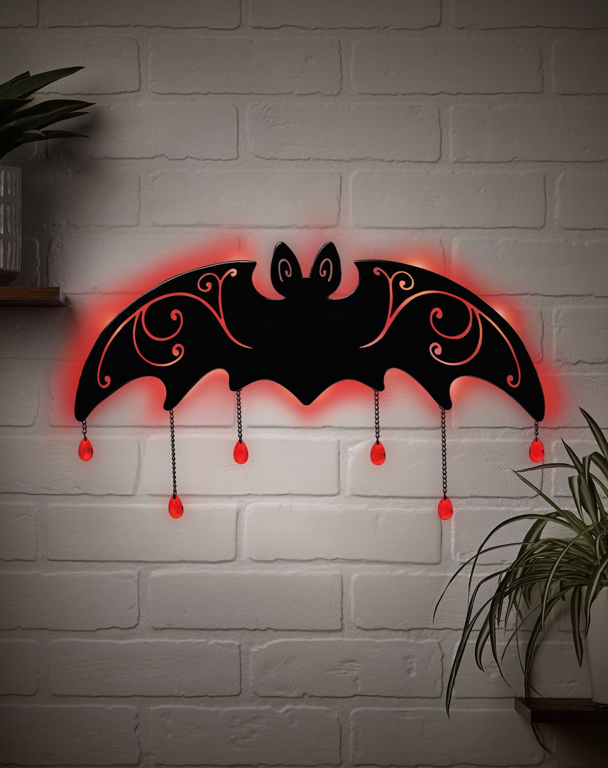 Enchanted Bat LED Light-Up Sign