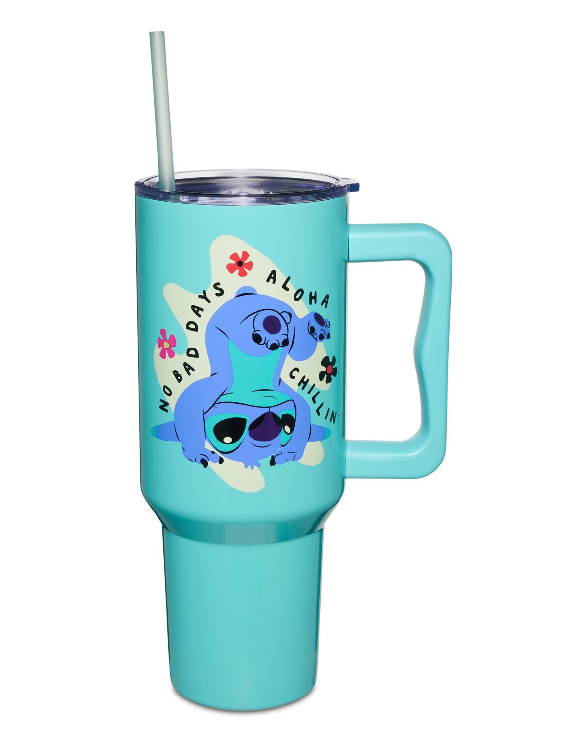 Aloha Stitch Travel Tumbler with Straw 40 oz. - Lilo & Stitch