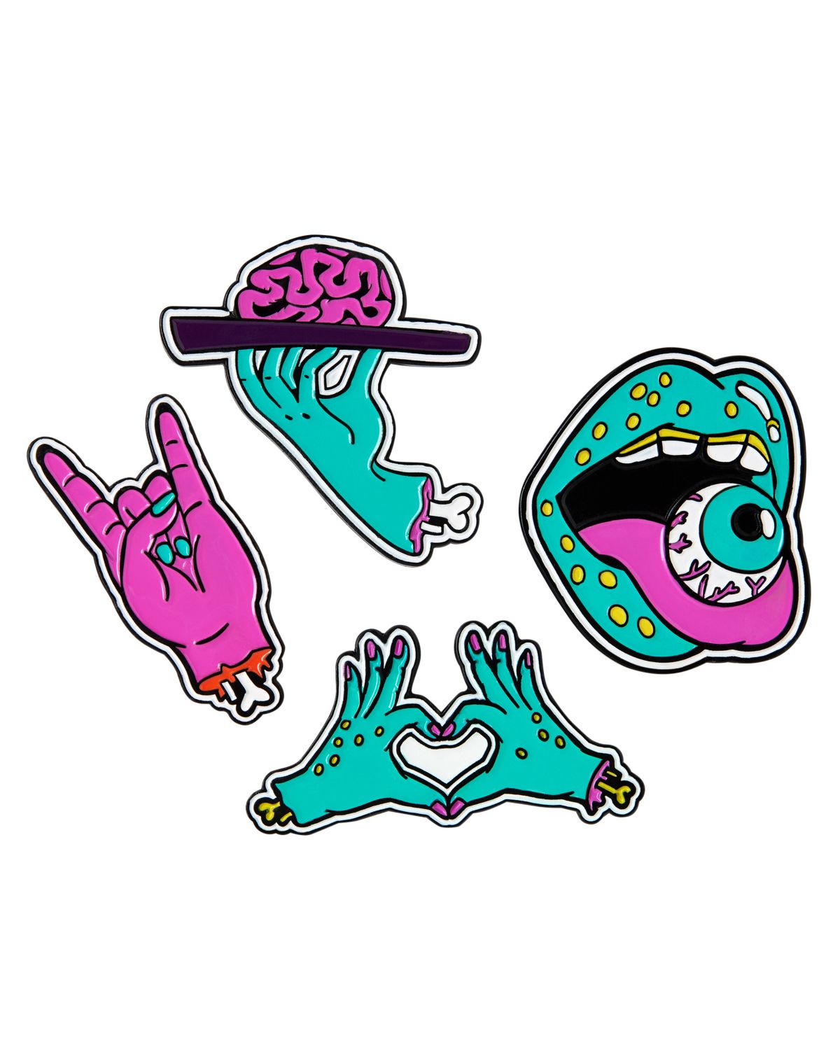 Zombie Pin Set - 4 Pack