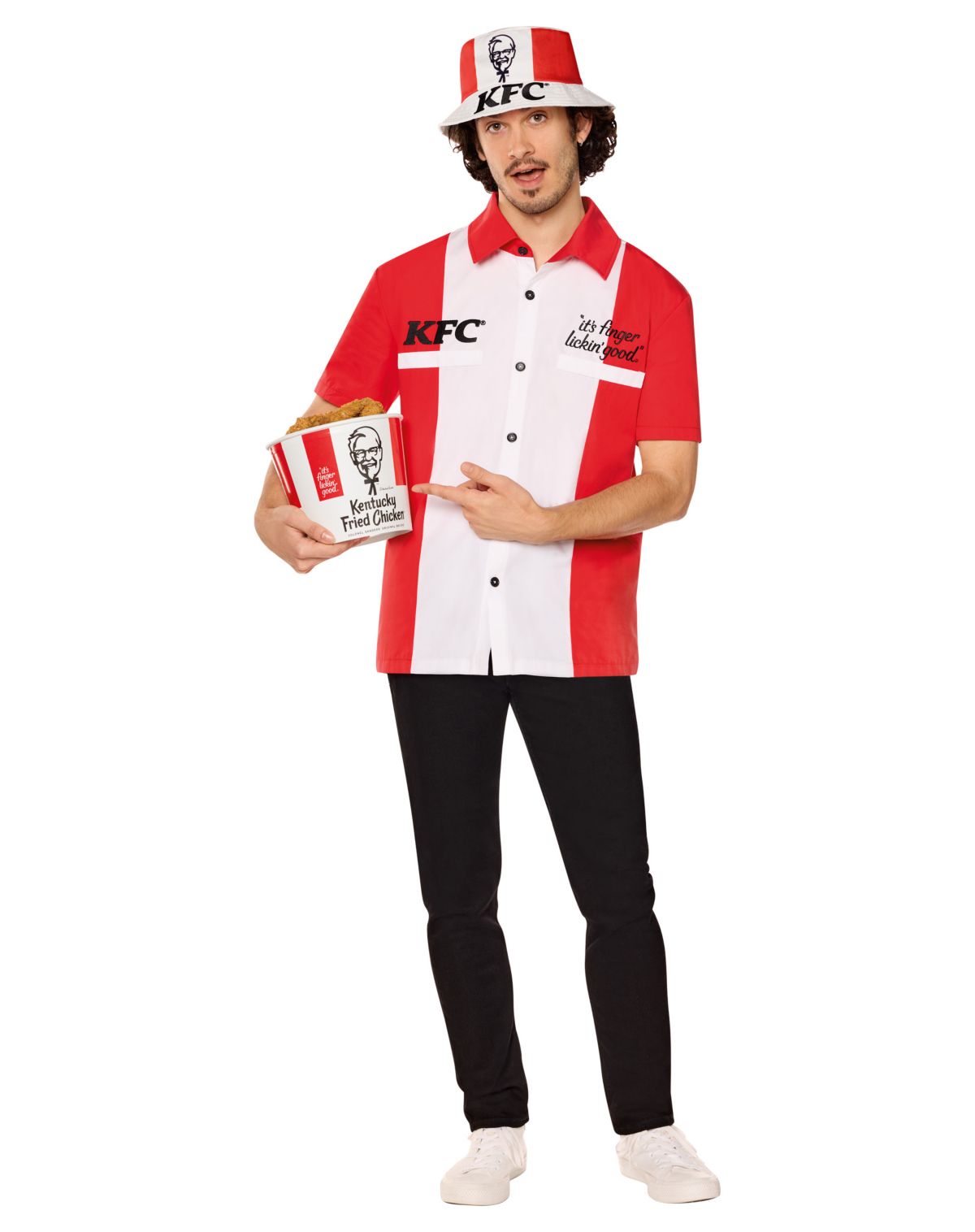 Adult KFC Work Shirt Costume Kit