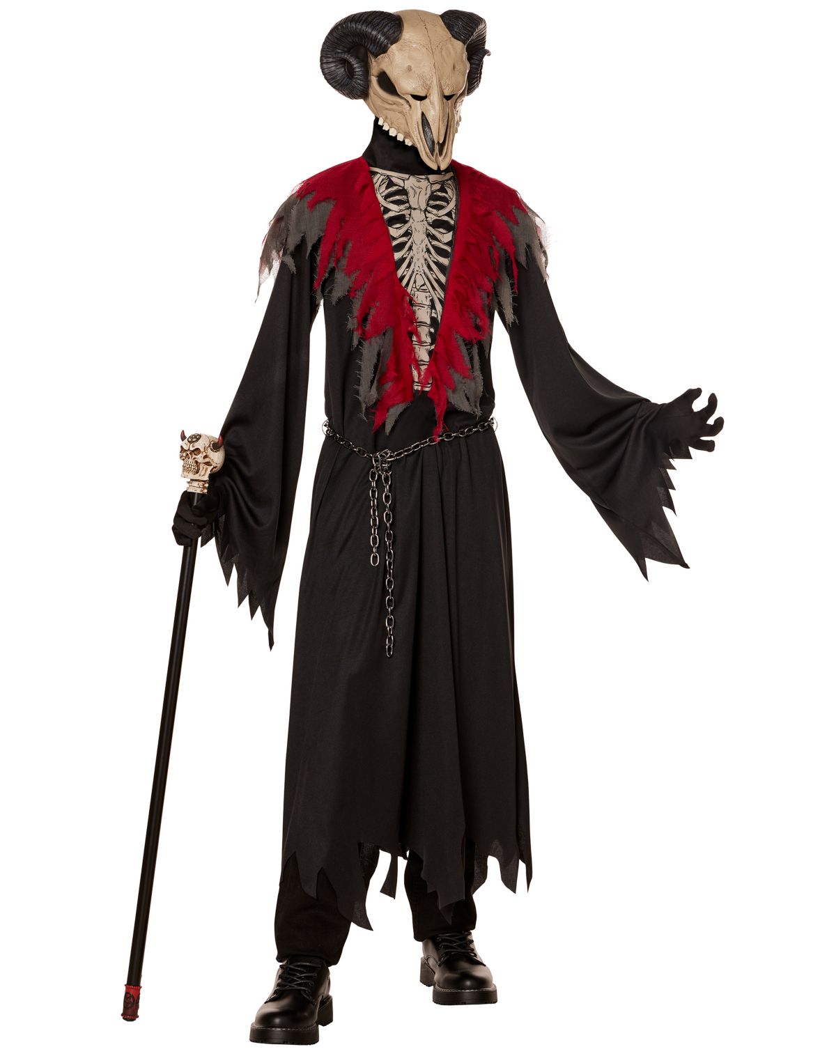 Kids Robed Skull Goat Costume