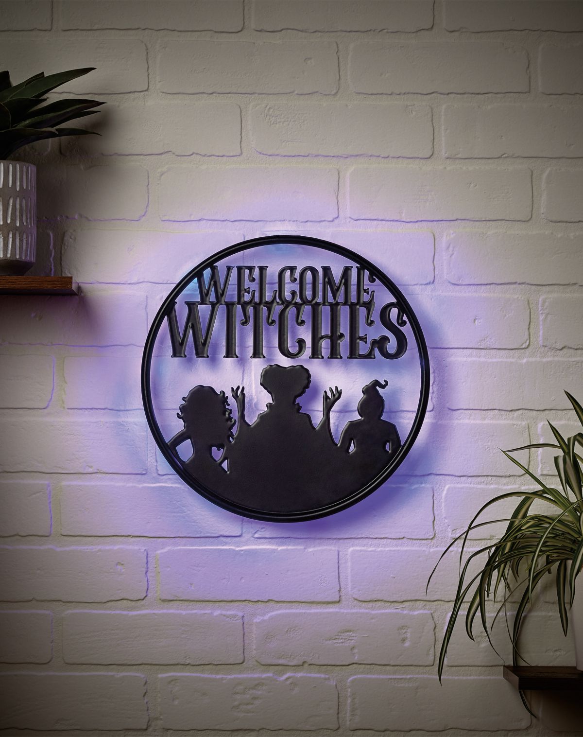 Light-up LED Welcome Witches Sign - Hocus Pocus