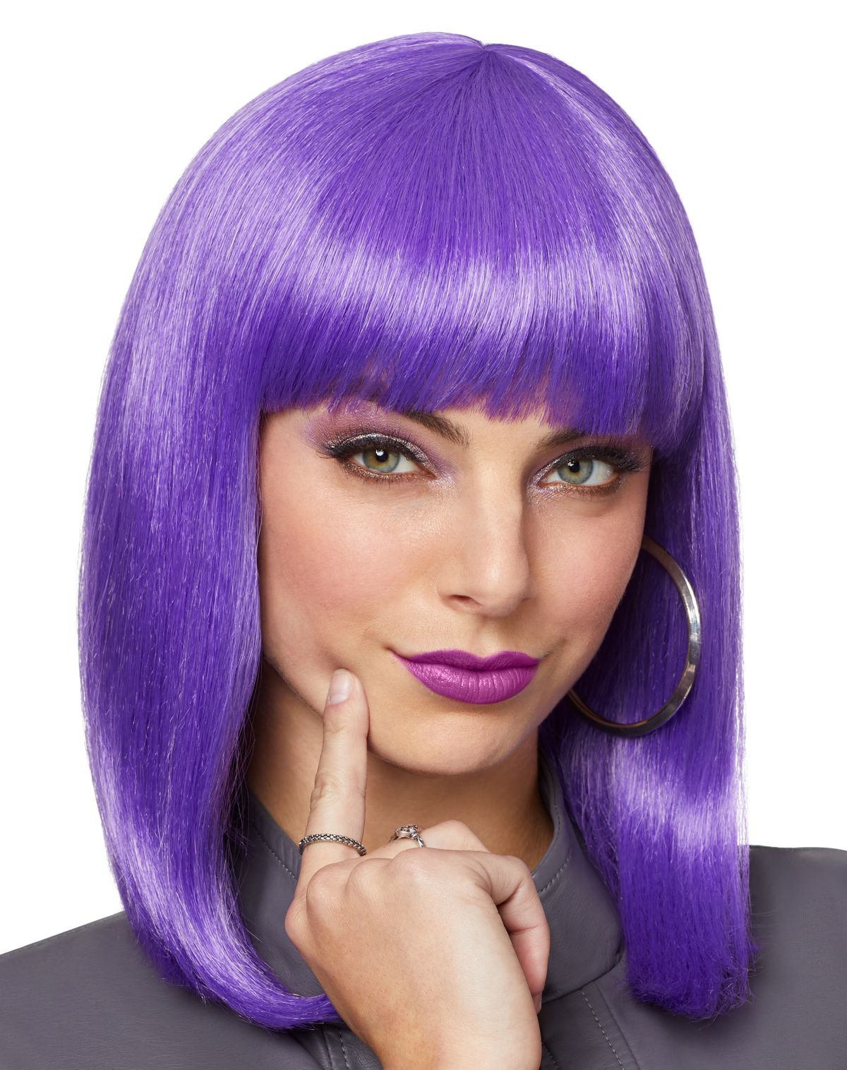 Purple Pageboy Wig
