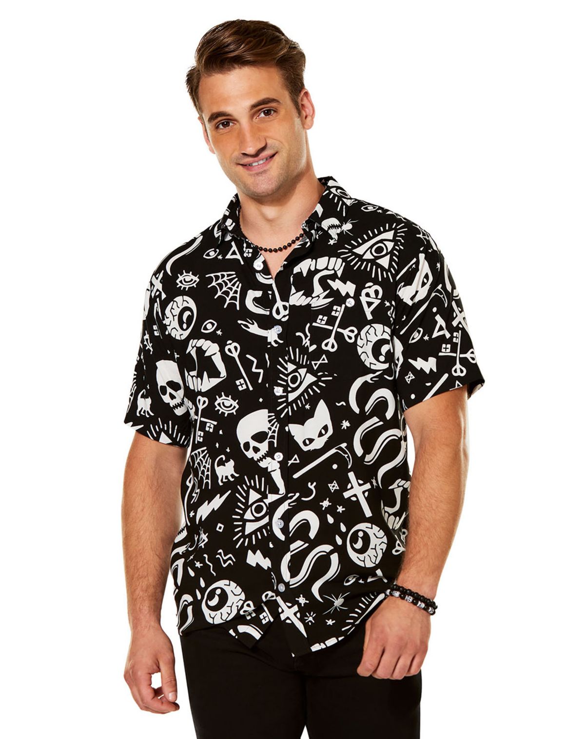 Adult Mystical Icons Button Up Shirt