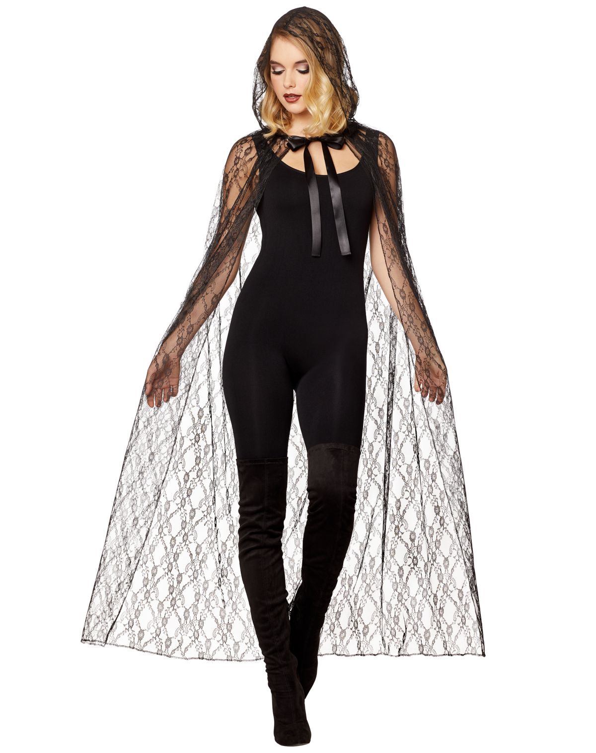 Adult Black Lace Cape