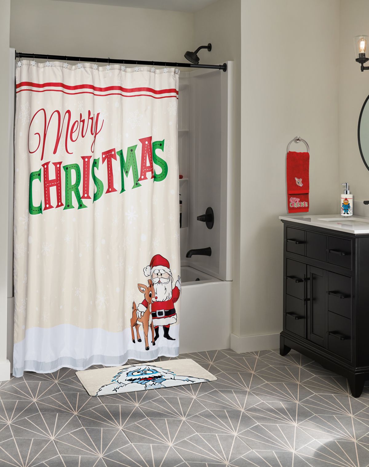Rudolph and Santa 17-Piece Bath Set - Rudolph the Red-Nosed Reindeer