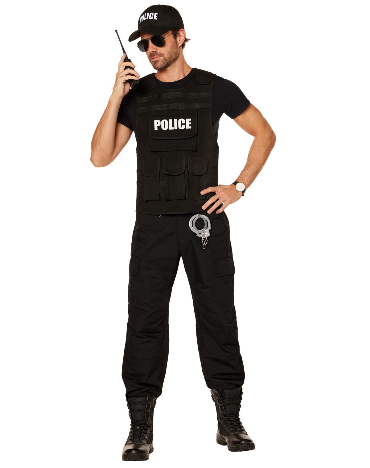 Adult Black Police Vest