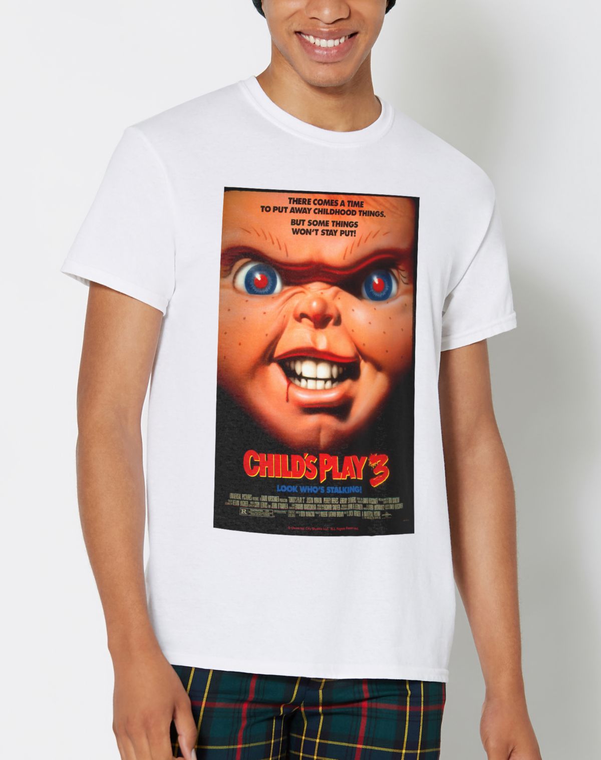 White Child's Play 3 Chucky T Shirt
