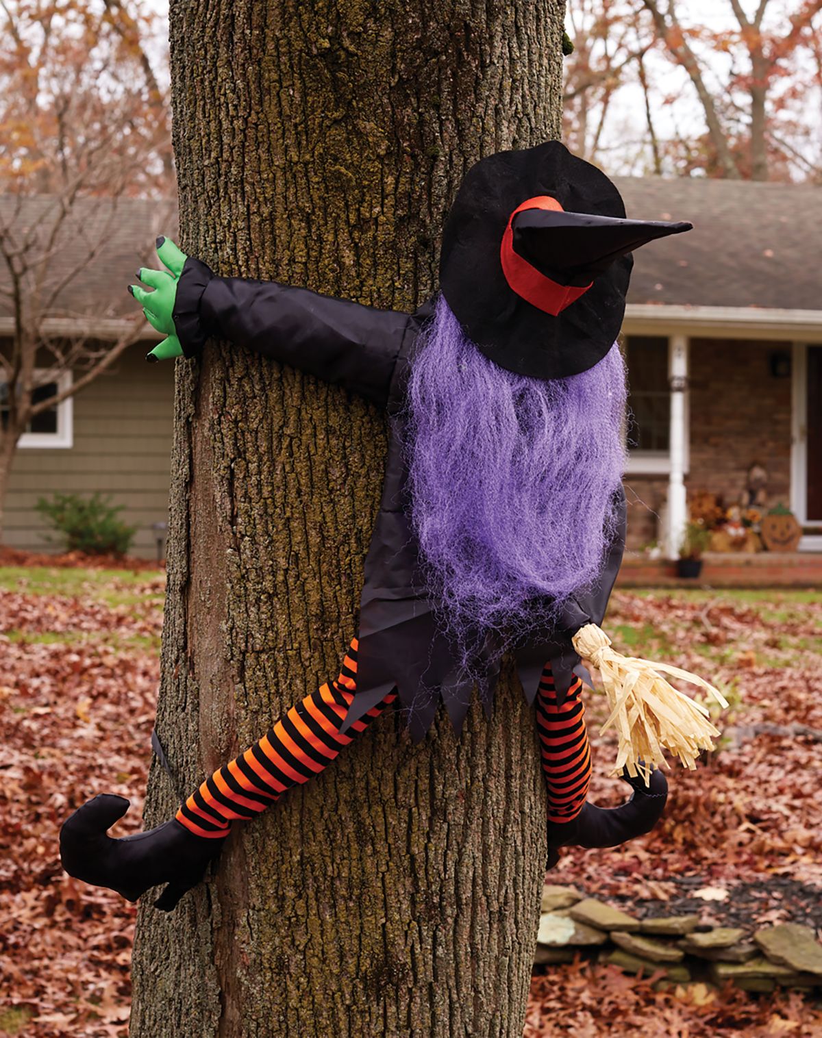 Wrong Way Witch Decoration