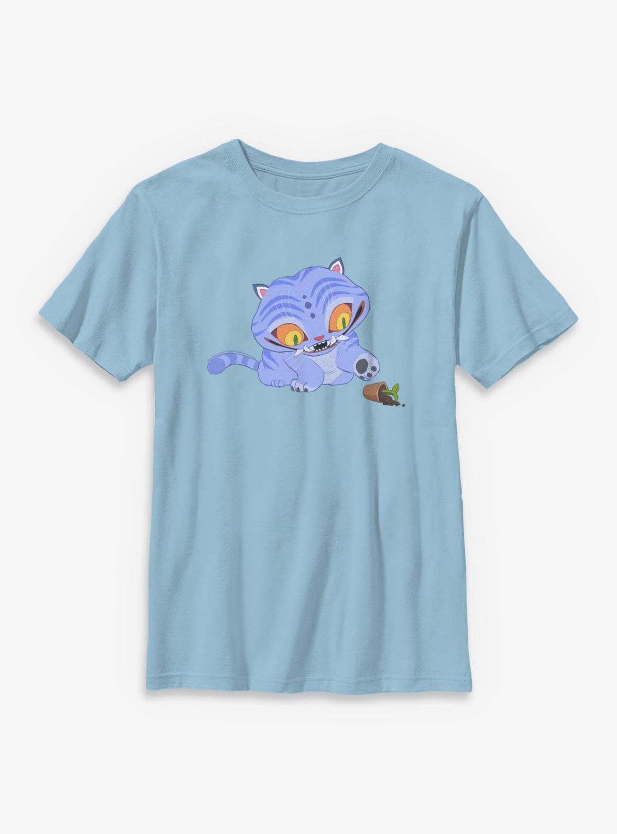 Kids Chibi Derpy Tiger Plant T Shirt - KPop Demon Hunters