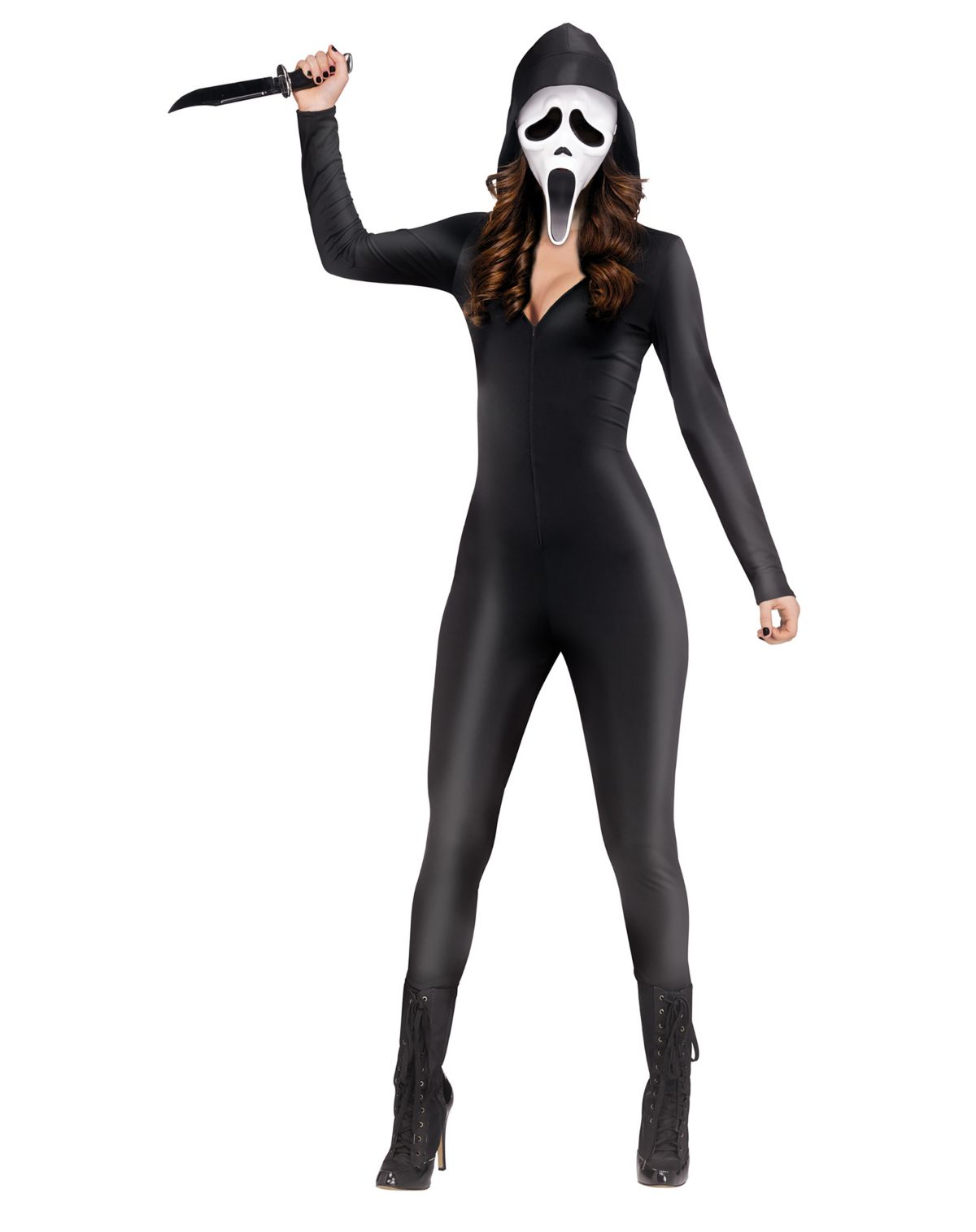 Adult Ghost Face Catsuit Costume
