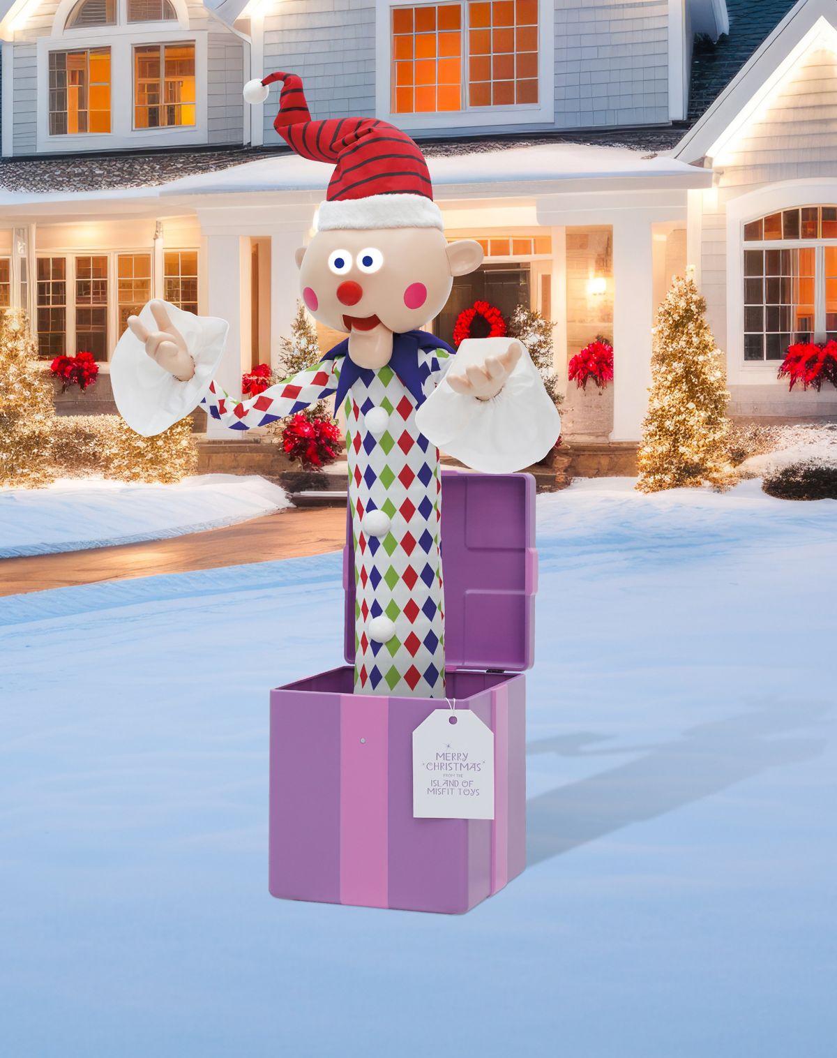 5 Ft 3 In Misfit Charlie-in-the-Box Animatronic - Rudolph the Red-Nosed Reindeer