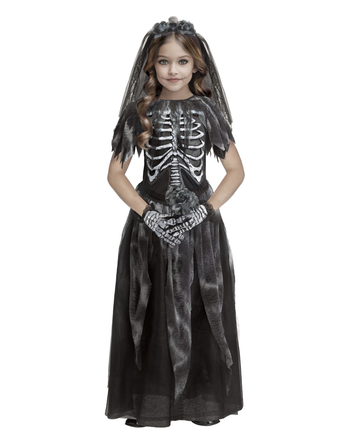 Kids Bone Bride Costume