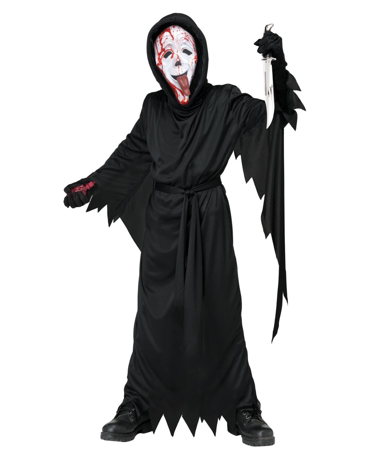 Kids Bleeding Wassup! Ghost Face Costume
