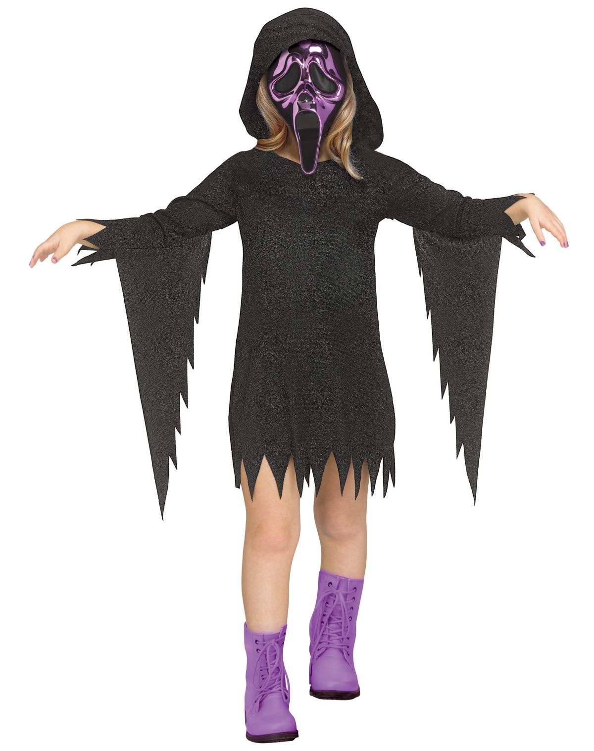 Toddler Purple Chrome Ghost Face Costume