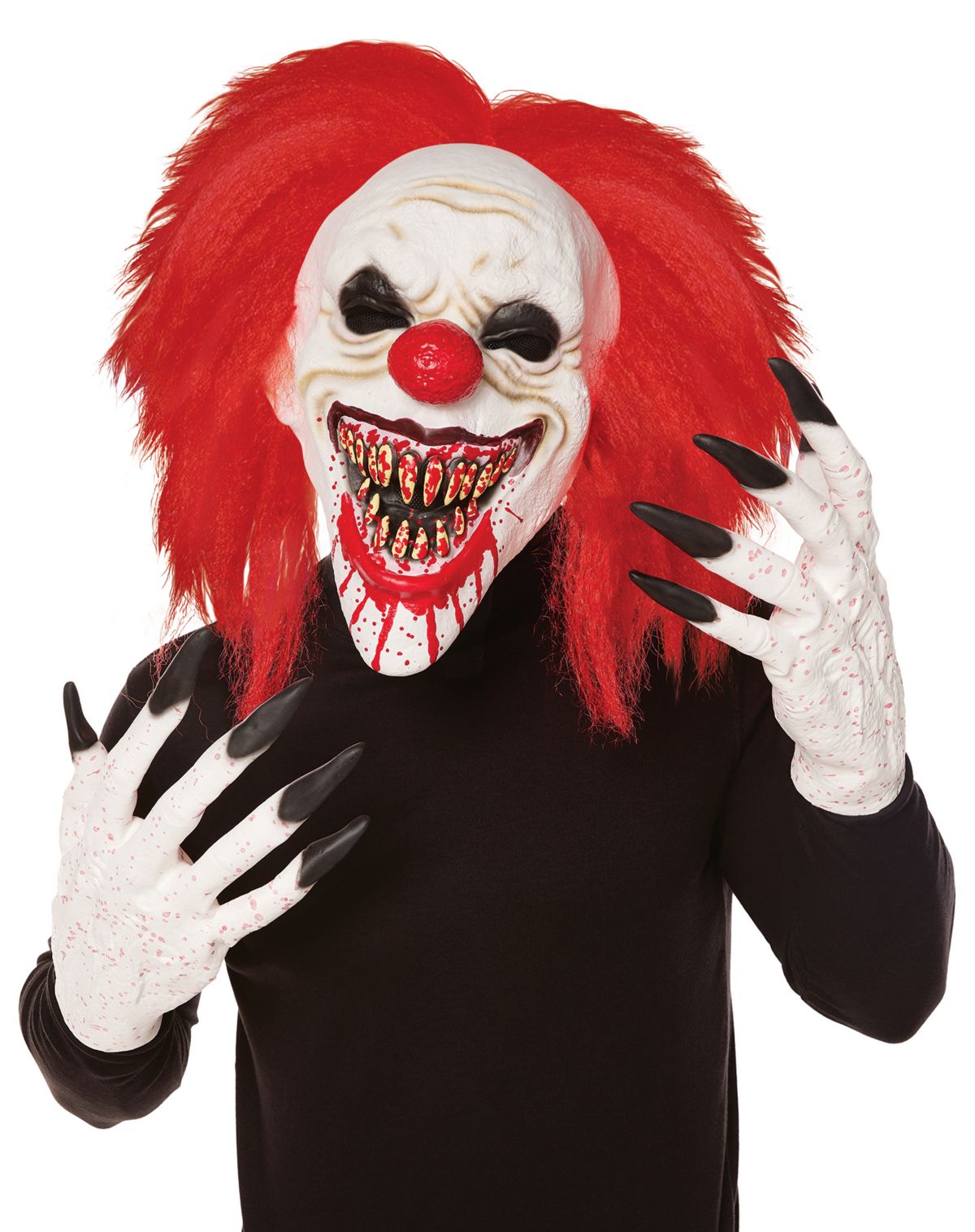 Crouchy the Clown Mask with Hands