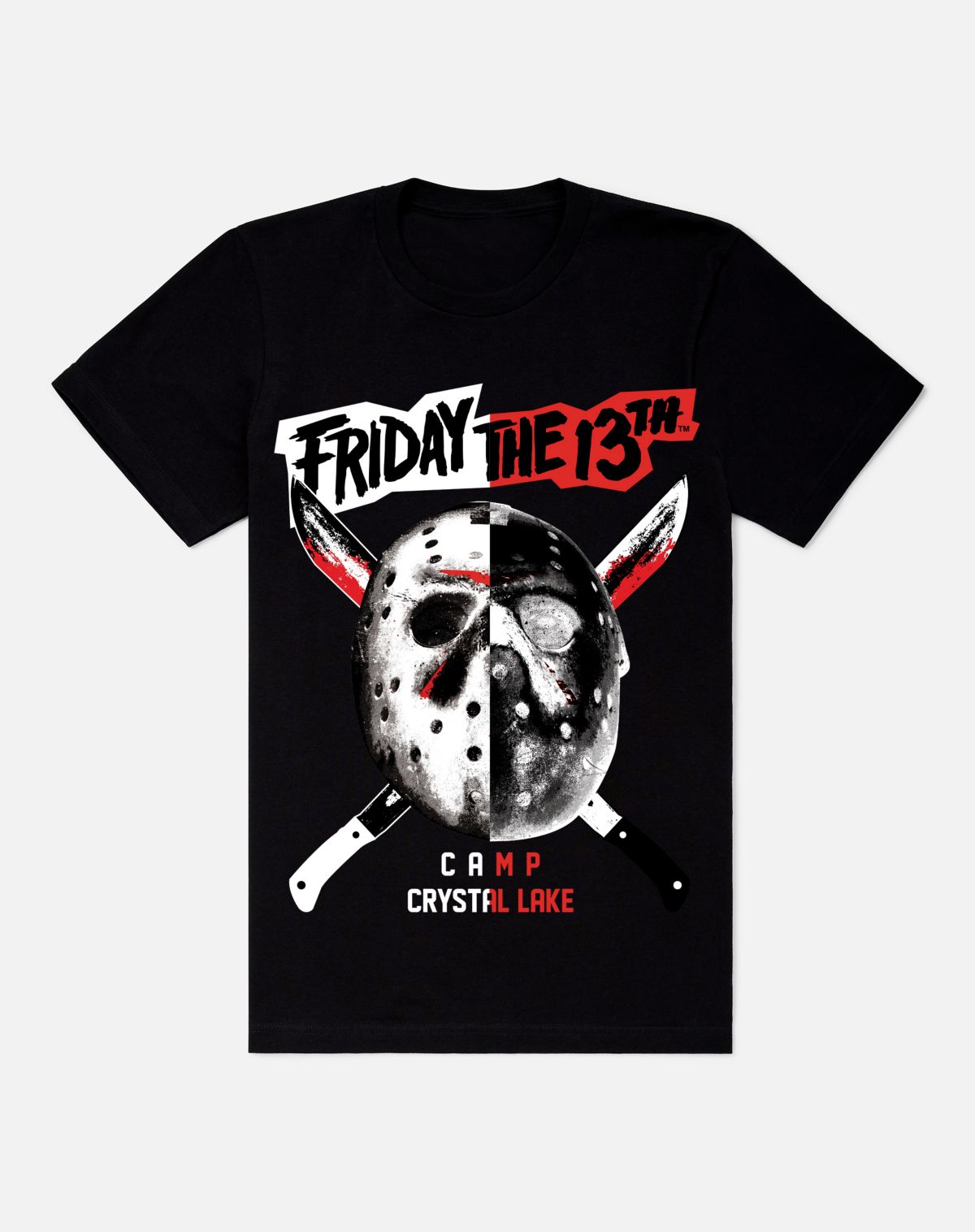 Jason Voorhees Split Mask T Shirt - Friday the 13th