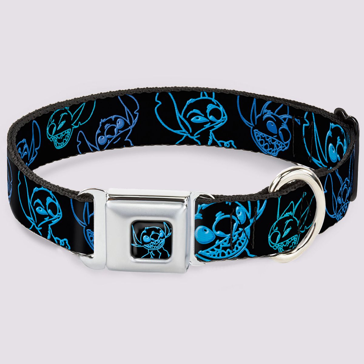 Buckle-Down Black and Blue Stitch Dog Collar - Lilo & Stitch